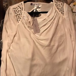 Blouse with rhinestones